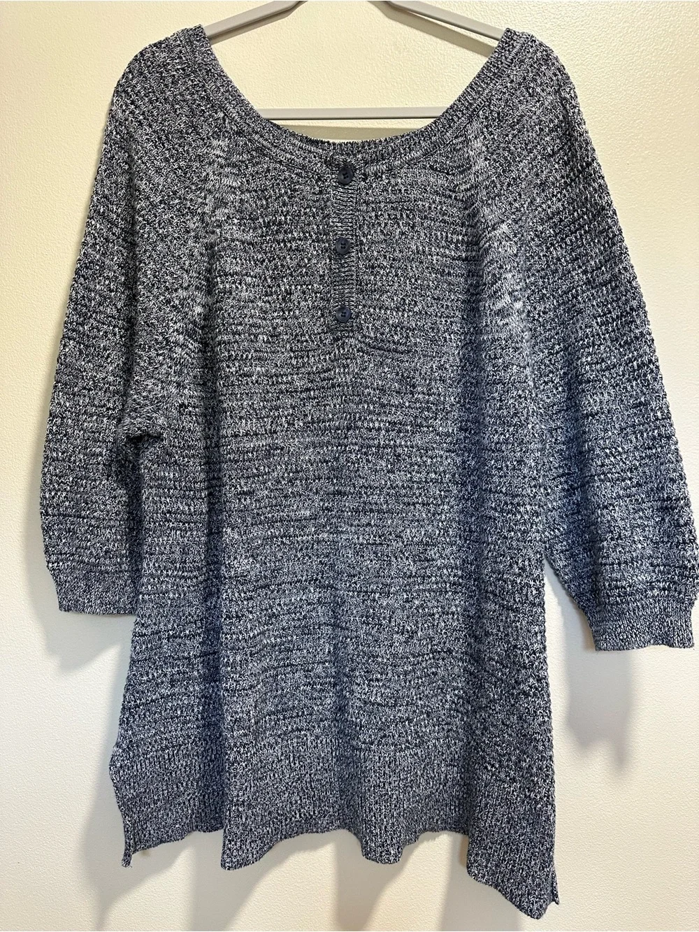 Women’s Lane Bryant Scoop Neck Blue/Grey/White Sweater